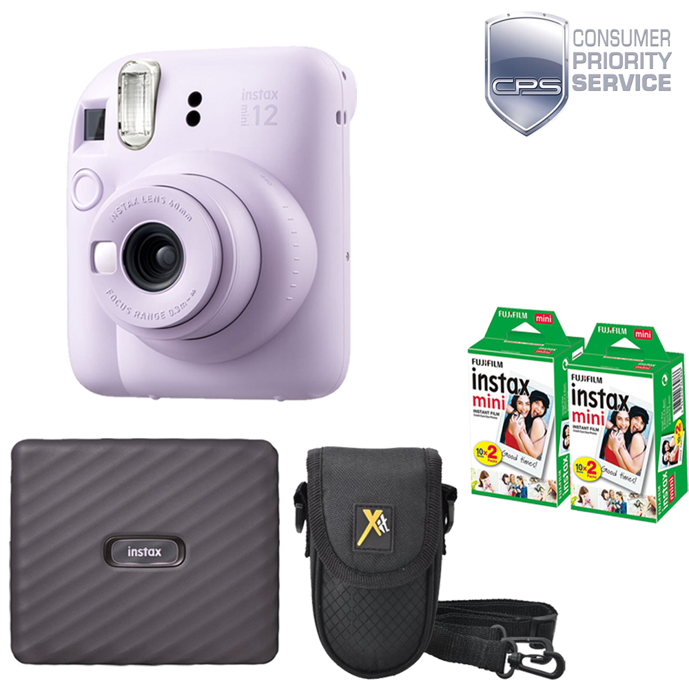 INSTAX MINI 12 Camera Purple +Case +Mini  Printer Kit (2 Pack)+ 1YR WTY *FREE SHIPPING*