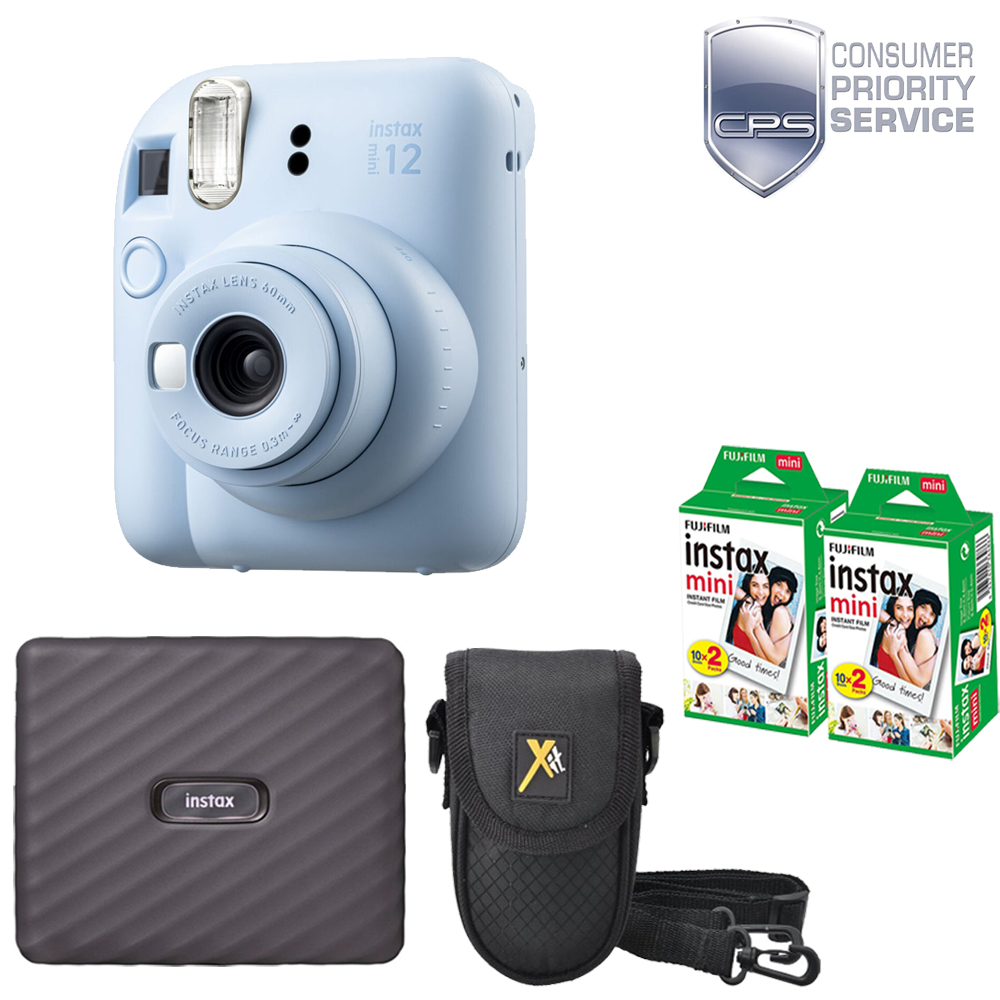 INSTAX MINI 12 Camera Blue +Case +Mini  Printer Kit (2 Pack)+ 1YR WTY *FREE SHIPPING*