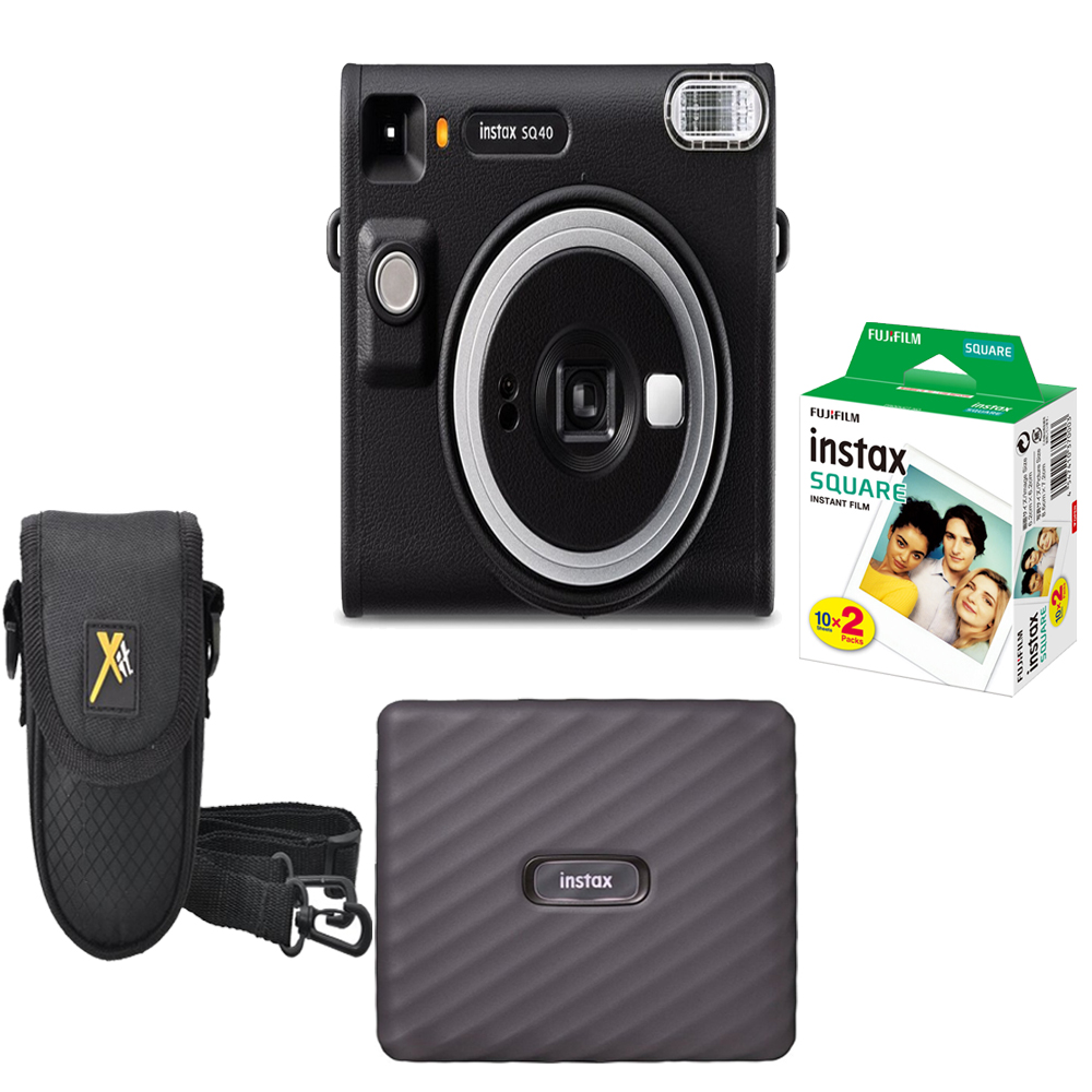 Instax Square SQ40 Instant Camera (Black)+Case +Mini Film  Printer Kit *FREE SHIPPING*