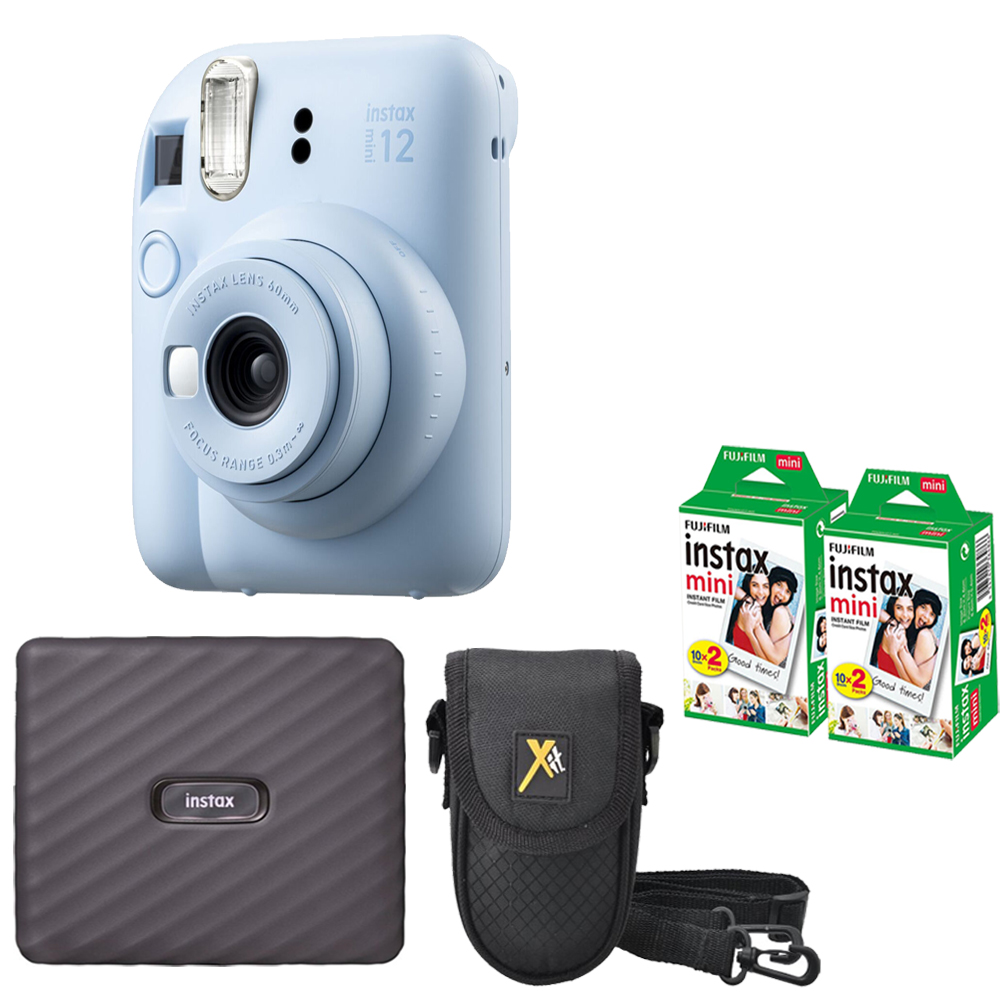 INSTAX MINI 12 Film Camera Blue+Case+Mini Film  Printer Kit -2 Pack *FREE SHIPPING*