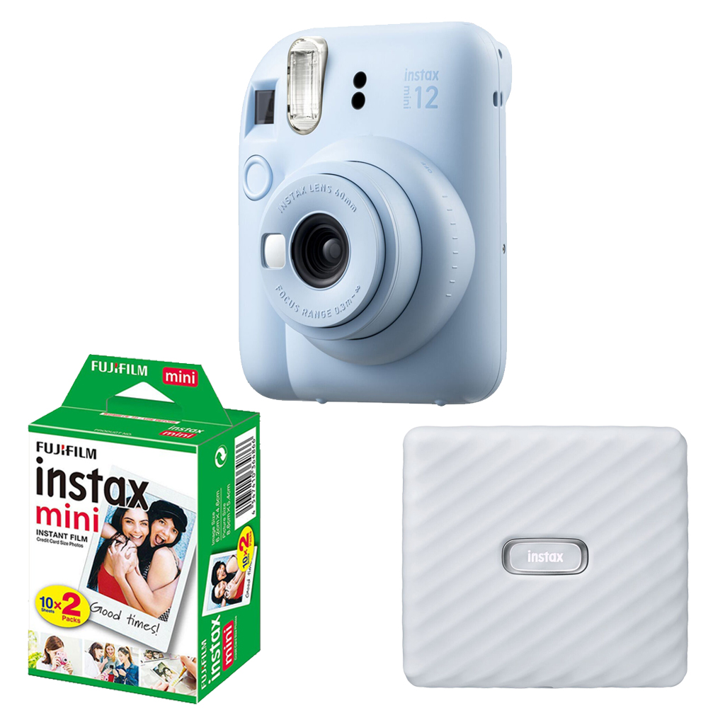 INSTAX MINI 12 Film Camera Blue+Mini Film White Printer Kit -1 Pack *FREE SHIPPING*