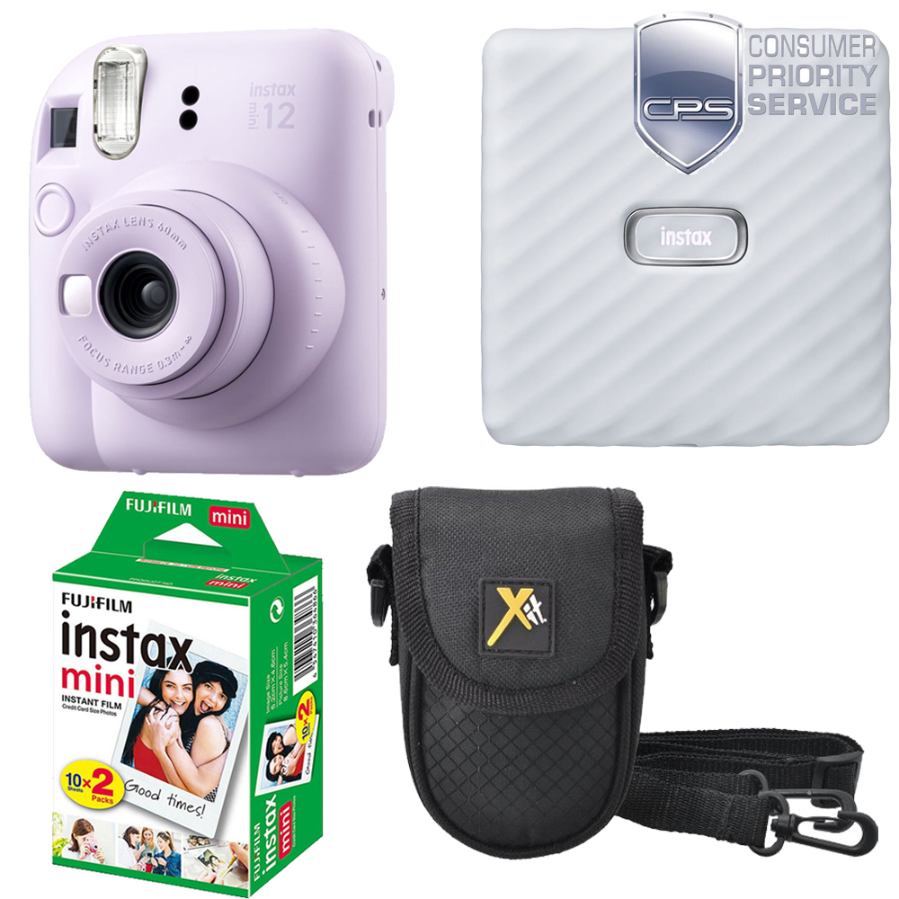INSTAX MINI 12 Camera Purple +Case + Mini White Printer Kit+ 1YR WTY *FREE SHIPPING*