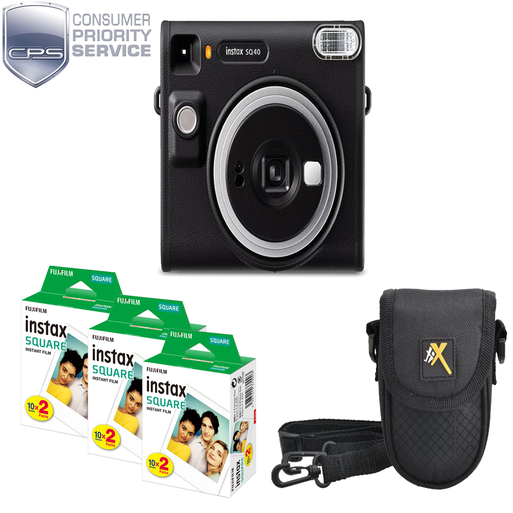 Instax Square SQ40 Camera (Black) +Case+Mini Film Kit (3 Pack)+ 1YR WTY *FREE SHIPPING*