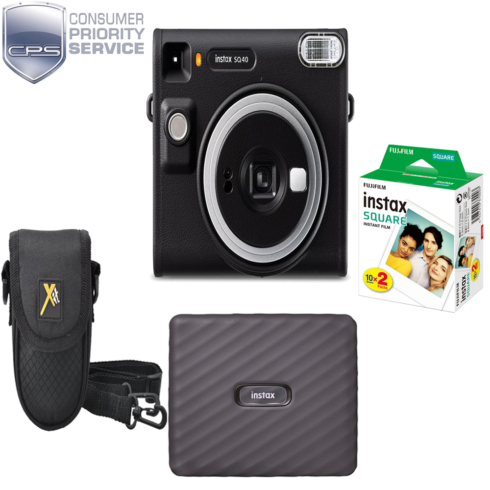 Instax Square SQ40 Camera (Black) +Case+Mini Film  Printer Kit+ 1YR WTY *FREE SHIPPING*