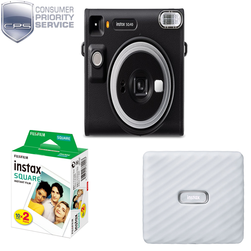 Instax Square SQ40 Camera (Black) +Mini Film White Printer Kit+ 1YR WTY *FREE SHIPPING*