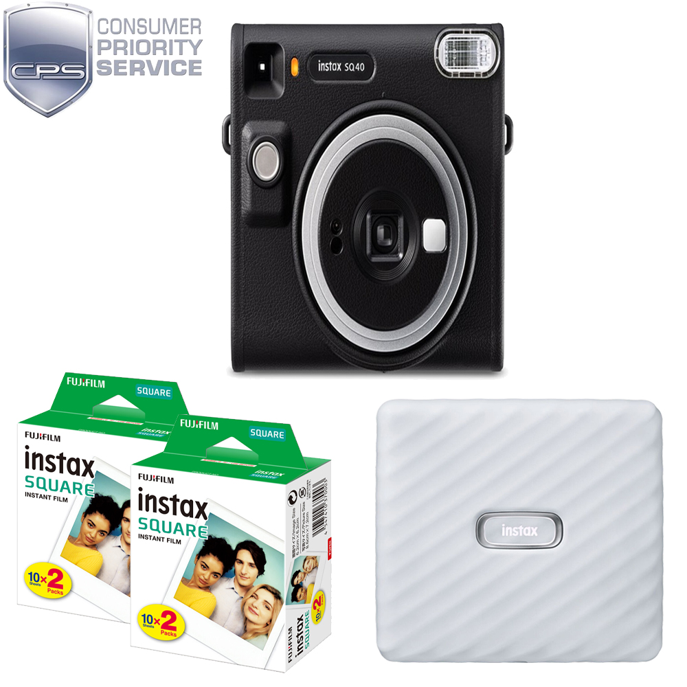Instax Square SQ40 Camera (Black)+ Mini Printer Kit (2 Pack)+ 1YR WTY *FREE SHIPPING*