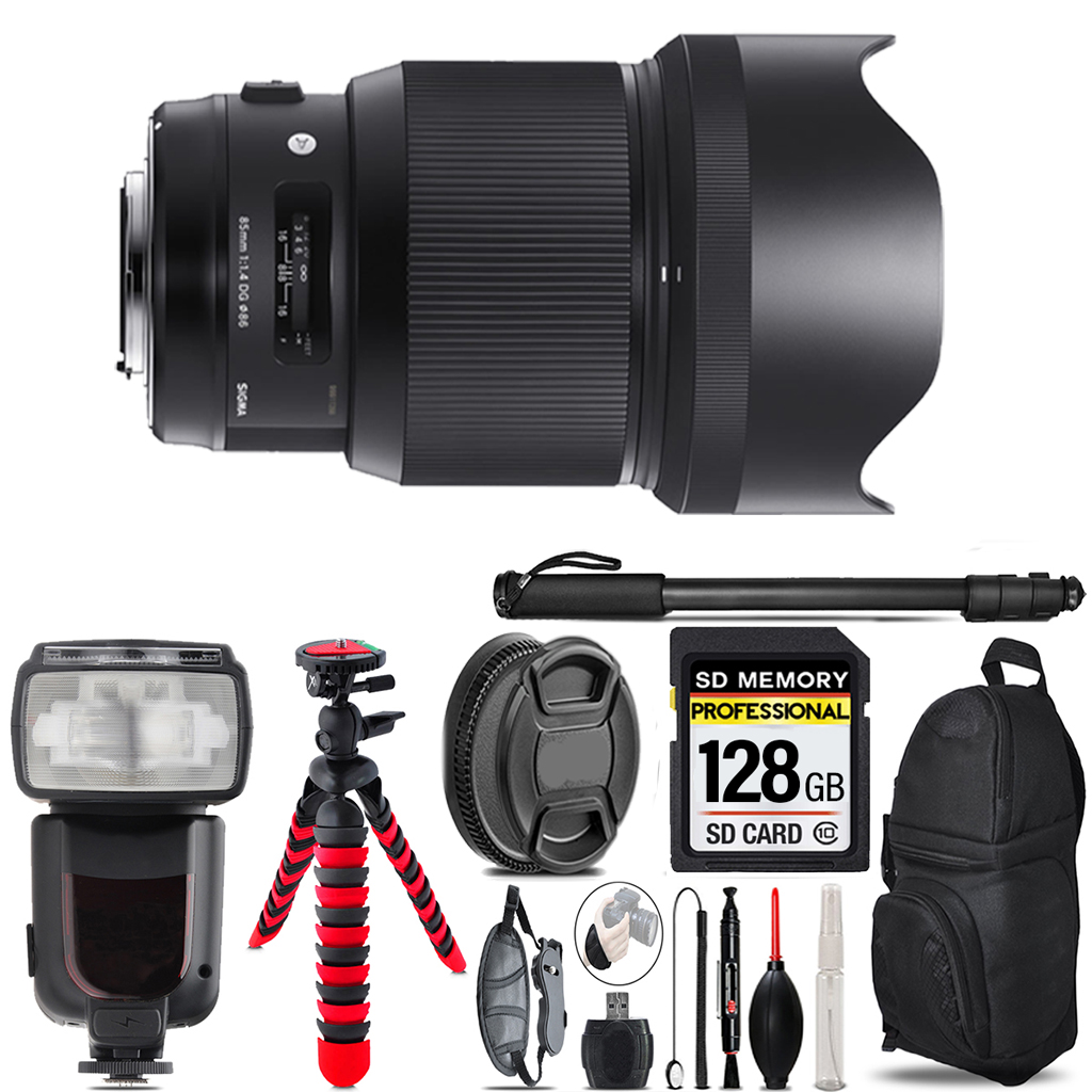 85mm f/1.4 DG HSM Art Lens for Nikon F - 128GB Accessory Kit *FREE SHIPPING*