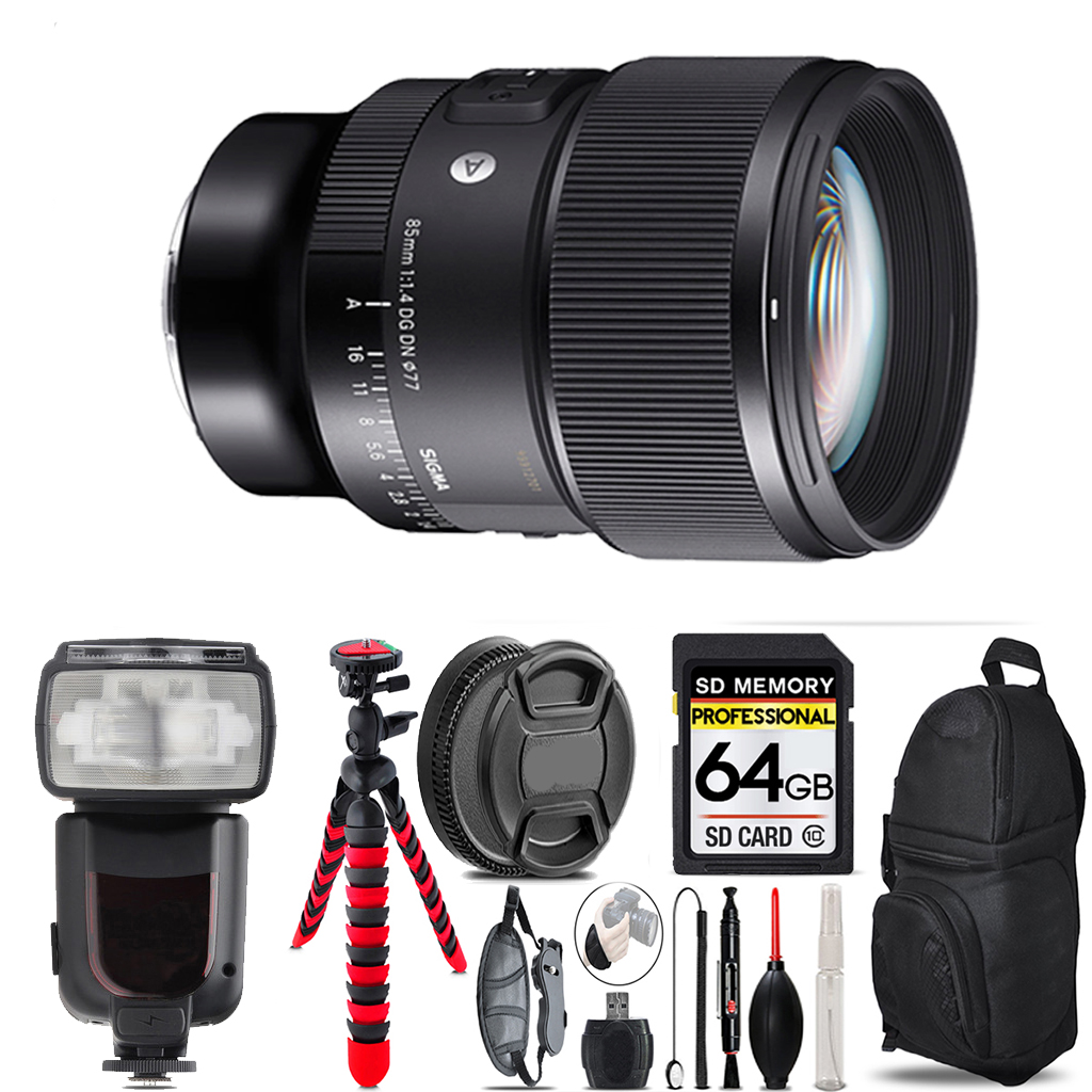 85mm f/1.4 DG DN Art Lens for Sony E+ Special Bundle- 64GB Kit *FREE SHIPPING*