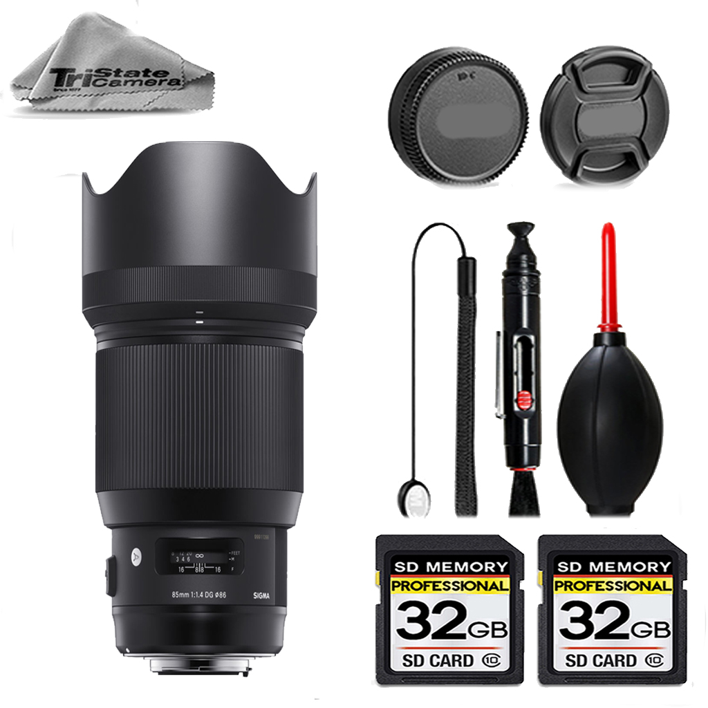 85mm f/1.4 DG HSM Art Lens for Nikon F + 64GB STORAGE BUNDLE KIT *FREE SHIPPING*