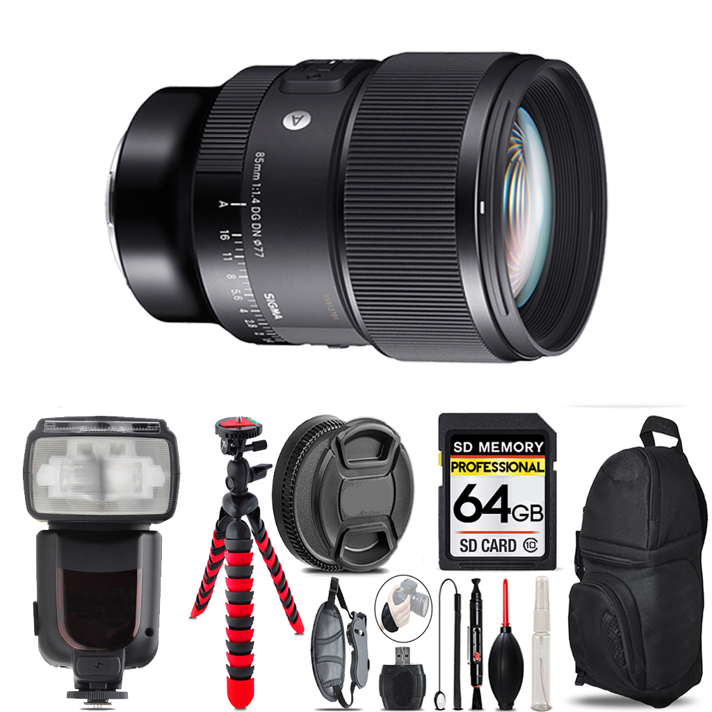 85mm f/1.4 DG DN Art Lens for Sony E- 64GB Accessory Kit *FREE SHIPPING*