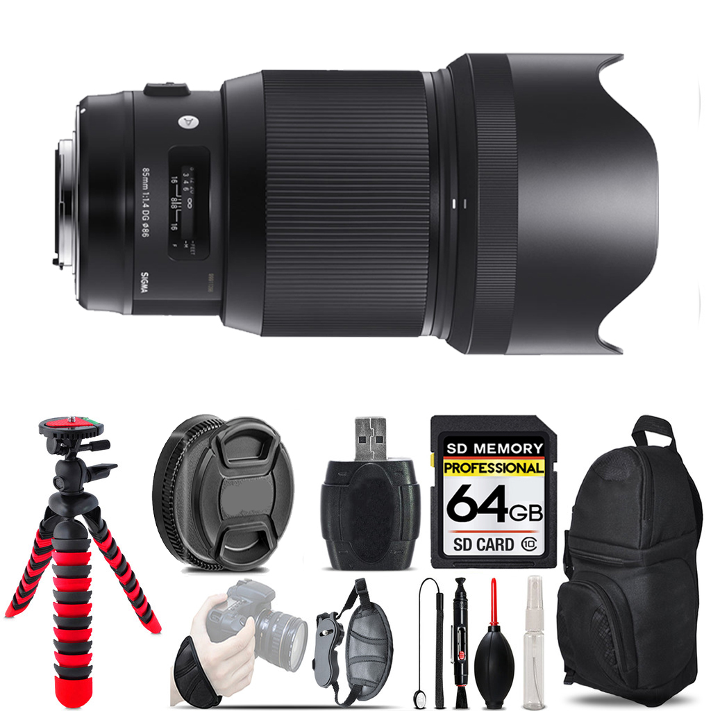 85mm f/1.4 DG HSM Art Lens for Nikon F - 64GB Special Kit *FREE SHIPPING*