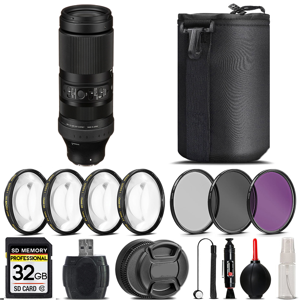 100-400mm f/5-6.3 DG DN OS Lens for Sony E+4PC Macro Kit+3 Filter-32GB *FREE SHIPPING*