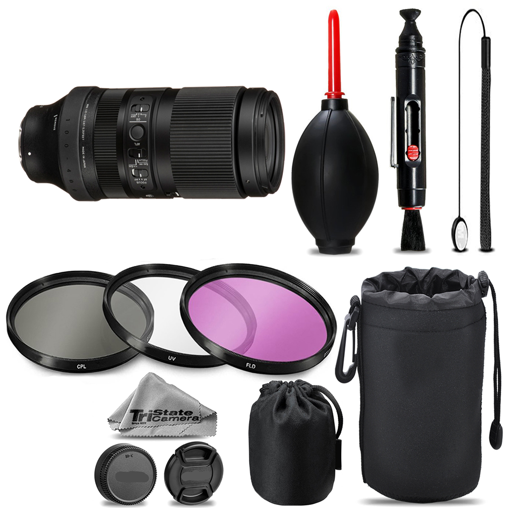 100-400mm f/5-6.3 DG DN OS Lens for Sony E +UV+FLD+CPL+Blower Brush- Kit *FREE SHIPPING*