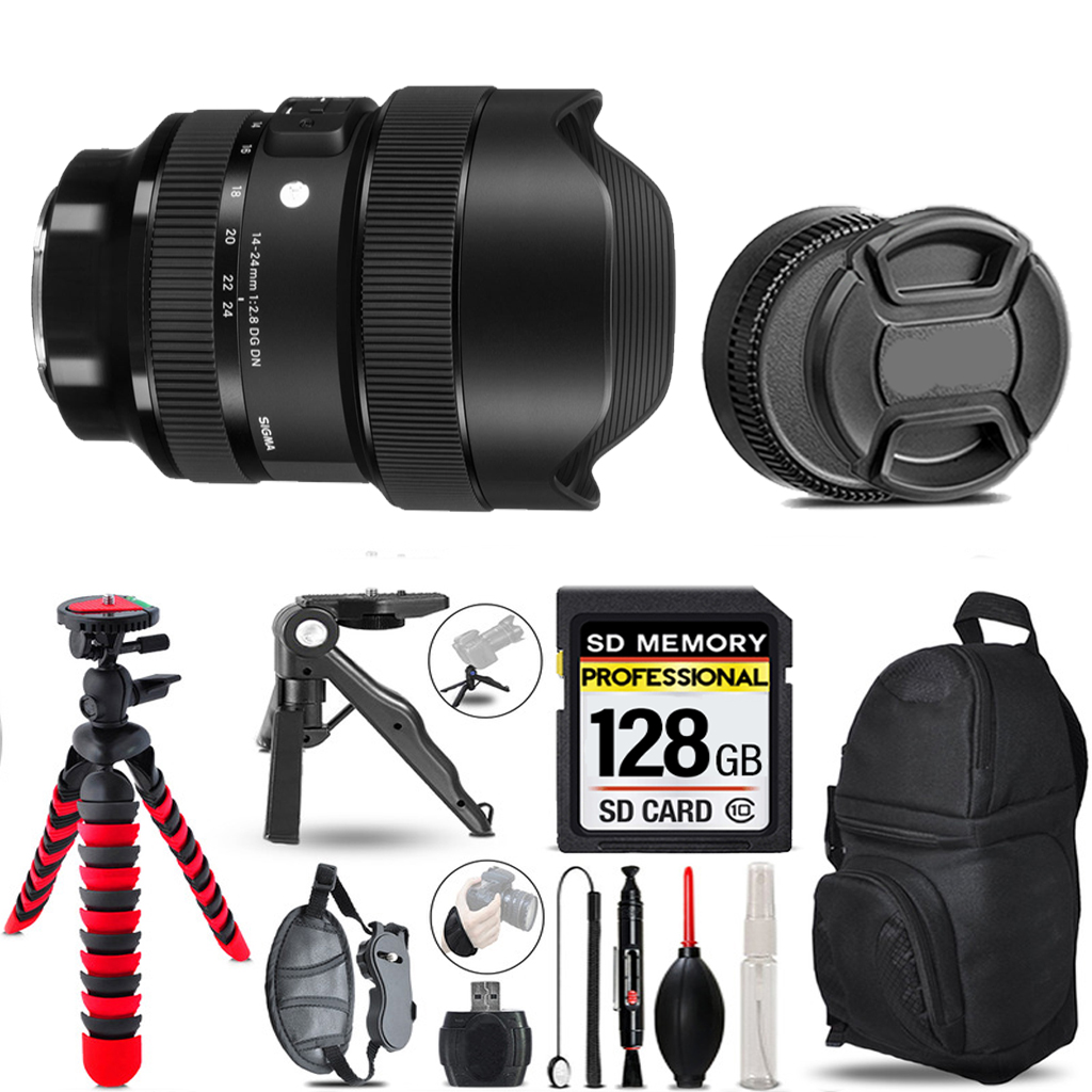 14-24mm f/2.8 DG DN Lens for Sony E+Tripod+Backpack-128GB Accessory Bundle *FREE SHIPPING*