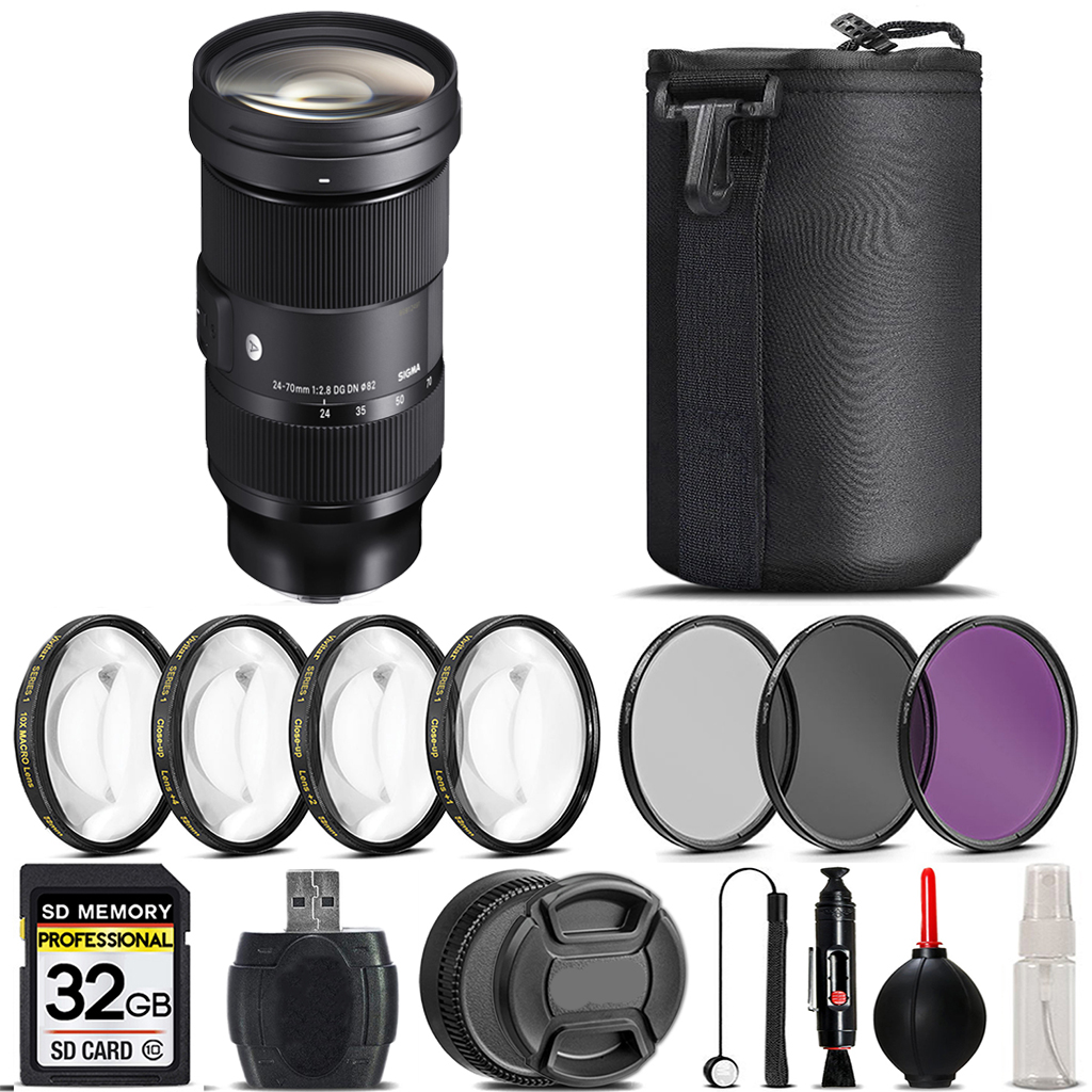 24-70mm f/2.8 DG DN Art Lens for Sony E+4PC Macro Kit+3 Filter-32GB *FREE SHIPPING*