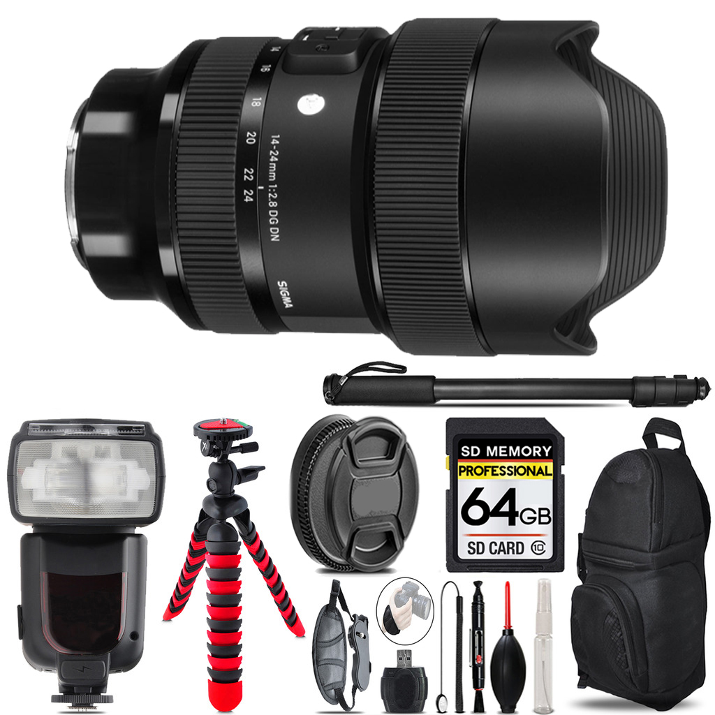 14-24mm f/2.8 DG DN Art Lens for Sony E - 64GB Accessory Kit *FREE SHIPPING*