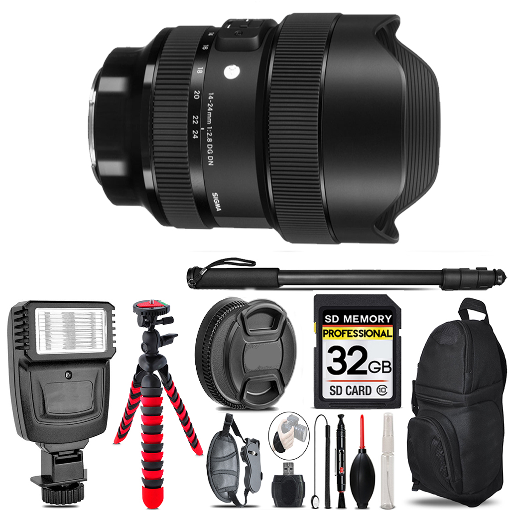 14-24mm f/2.8 DG DN Art Lens for Sony E+ Flash - 32GB Accessory Kit *FREE SHIPPING*