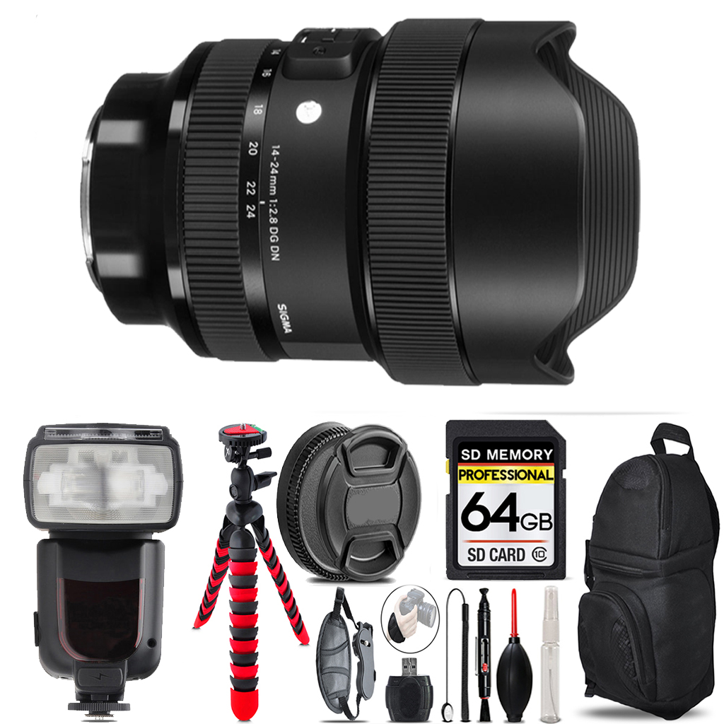 14-24mm f/2.8 DG DN Art Lens for Sony E+ Special Bundle- 64GB Kit *FREE SHIPPING*