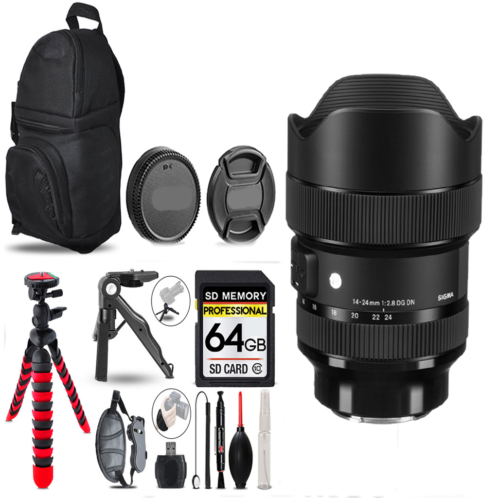 14-24mm f/2.8 DG DN Lens for Sony E+ Tripod+Backpack-64GB Accessory Bundle *FREE SHIPPING*
