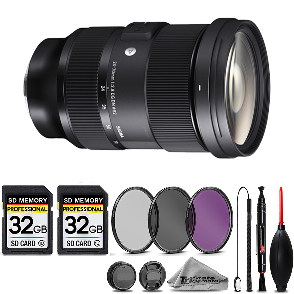 24-70mm f/2.8 DG DN Art Lens for Sony E+3 FILTER+64GB STORAGE BUNDLEKIT *FREE SHIPPING*