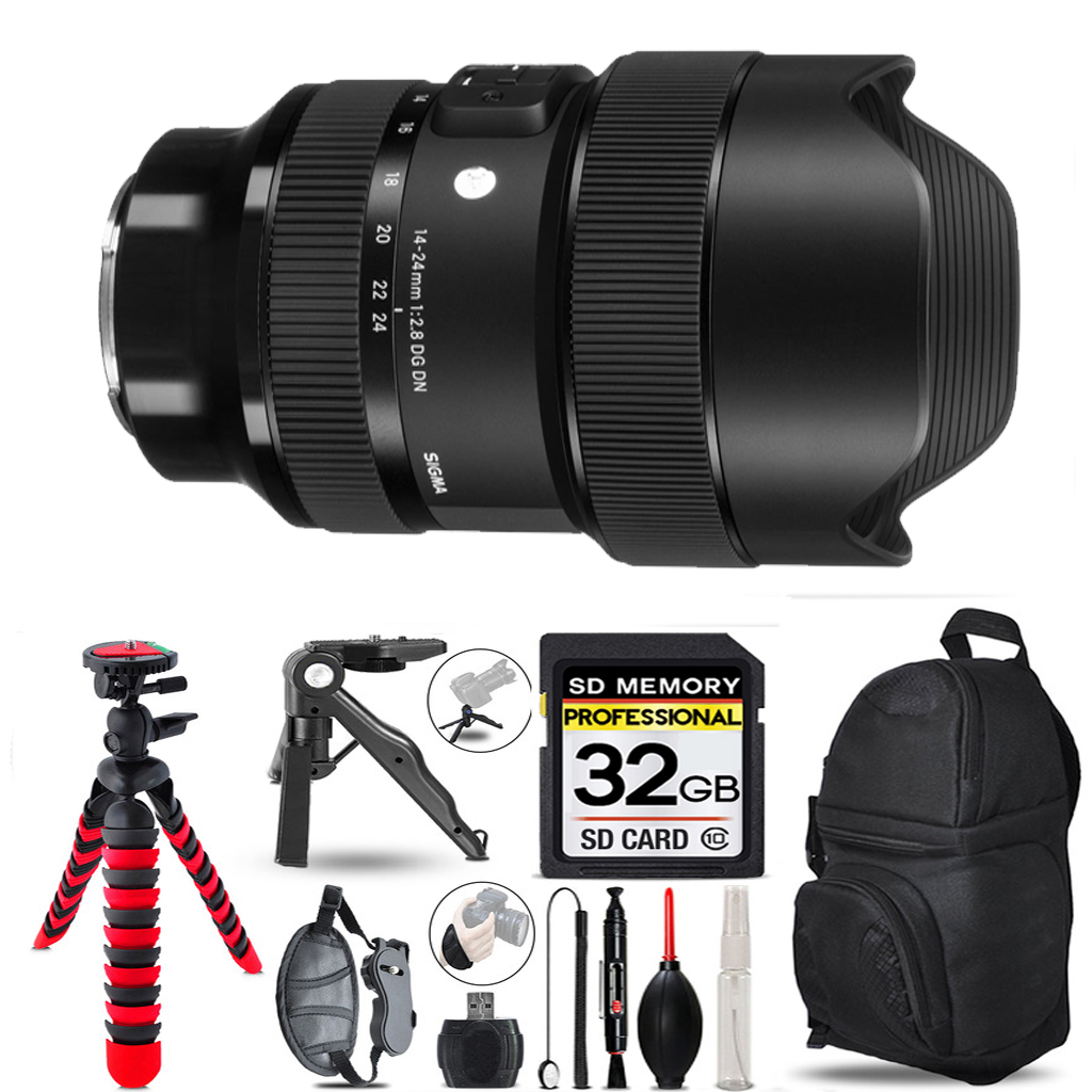 14-24mm f/2.8 DG DN Lens for Sony+ Tripod +Backpack-32GB Accessory Bundle *FREE SHIPPING*