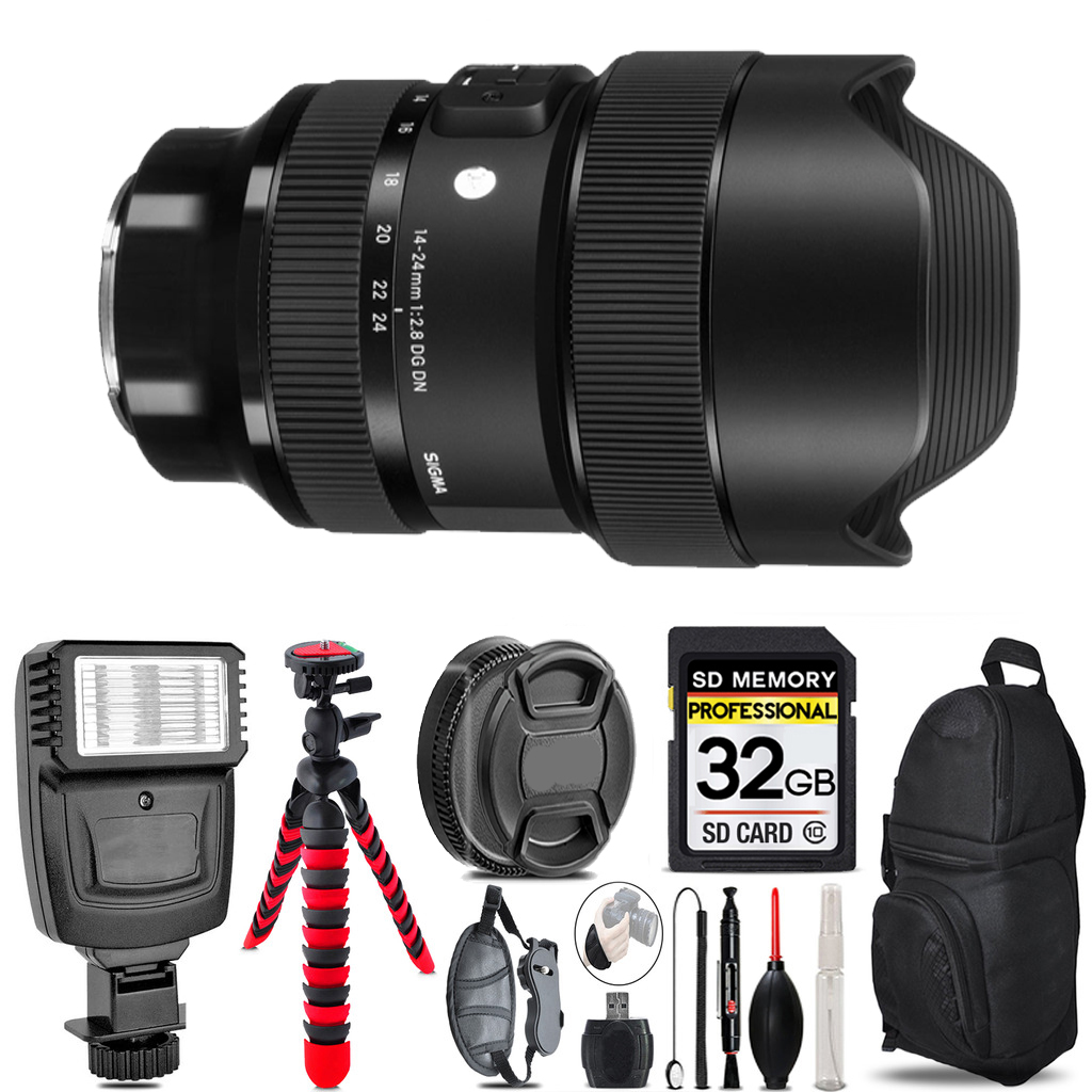 14-24mm f/2.8 DG DN Lens for Sony +Flash+Tripod & More-32GB Accessory Kit *FREE SHIPPING*