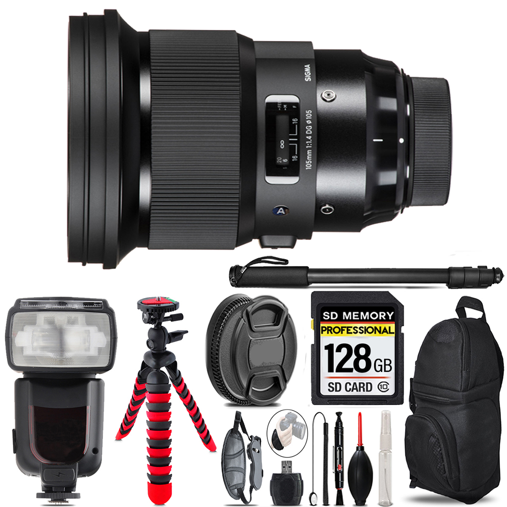 105mm f/1.4 DG HSM Art Lens for Sony E - 128GB Accessory Kit *FREE SHIPPING*