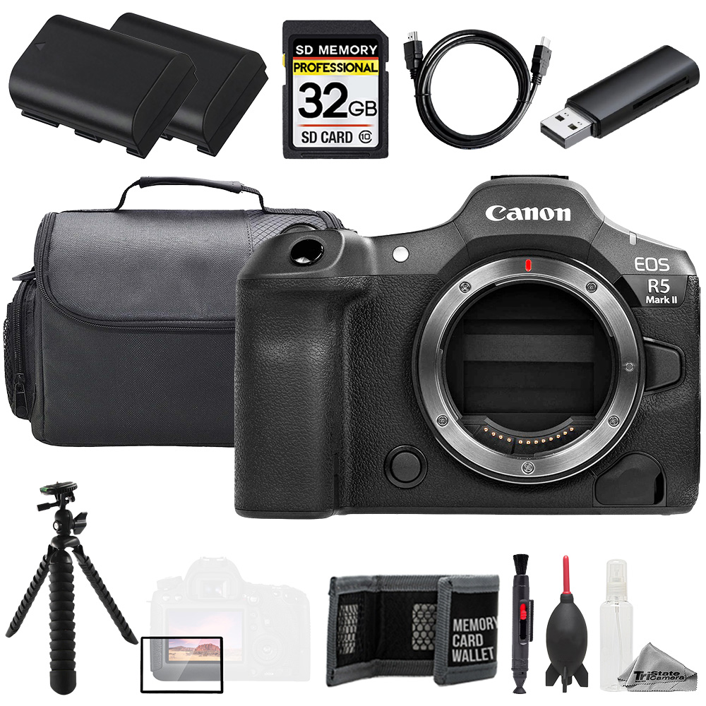 EOS R5 II Camera (Body) + 32GB + Extra Battery+ Tripod- Accessory Kit *FREE SHIPPING*