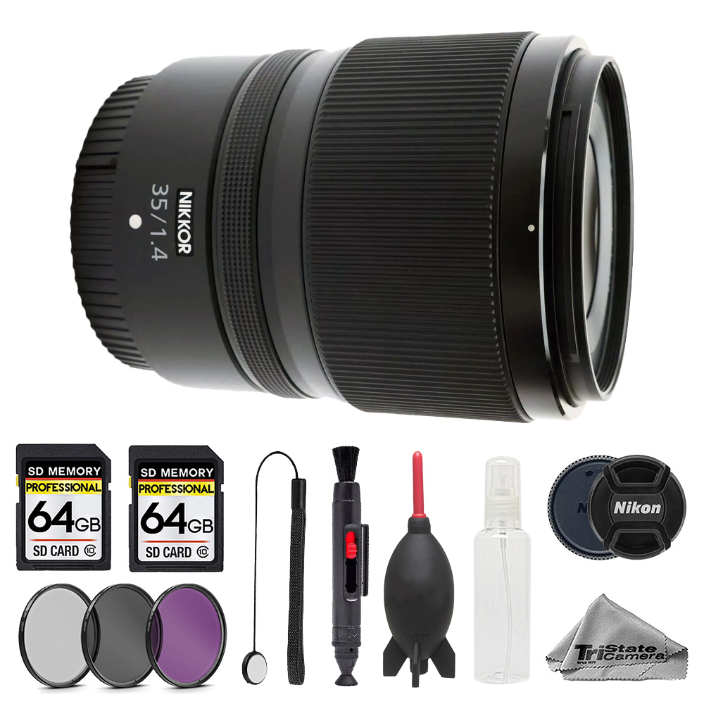 NIKKOR Z 35mm f/1.4 Lens - 10pc 128GB Memory Bundle *FREE SHIPPING*