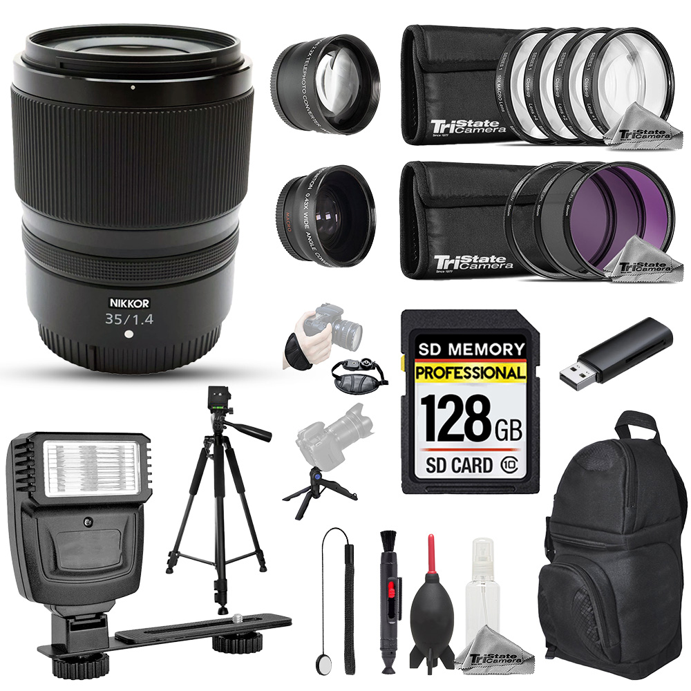 NIKON | NIKKOR Z 35mm f/1.4 Lens - 20pc 128GB Pro Kit *FREE
