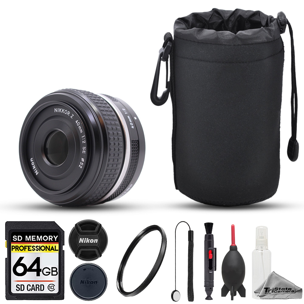 NIKKOR Z 40mm f/2 (SE) Lens - 8pc 64GB Memory Bundle *FREE SHIPPING*