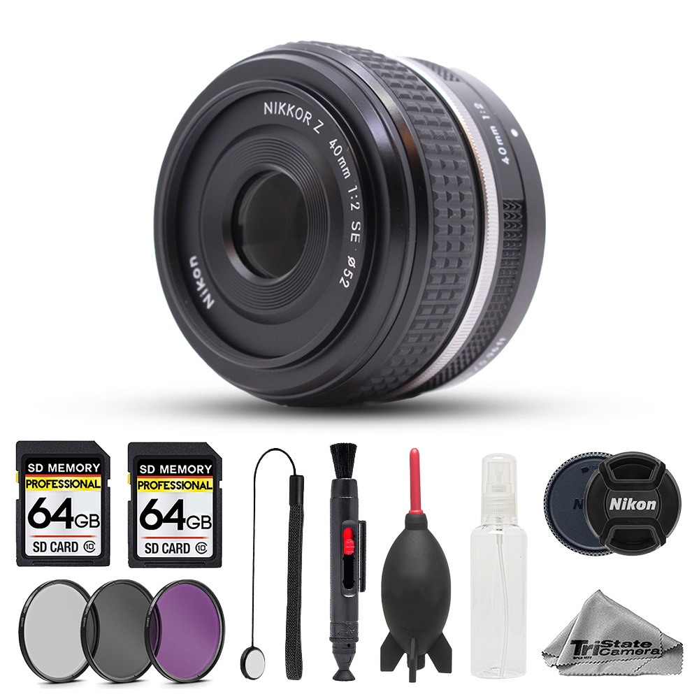 NIKKOR Z 40mm f/2 (SE) Lens - 10pc 128GB Memory Bundle *FREE SHIPPING*