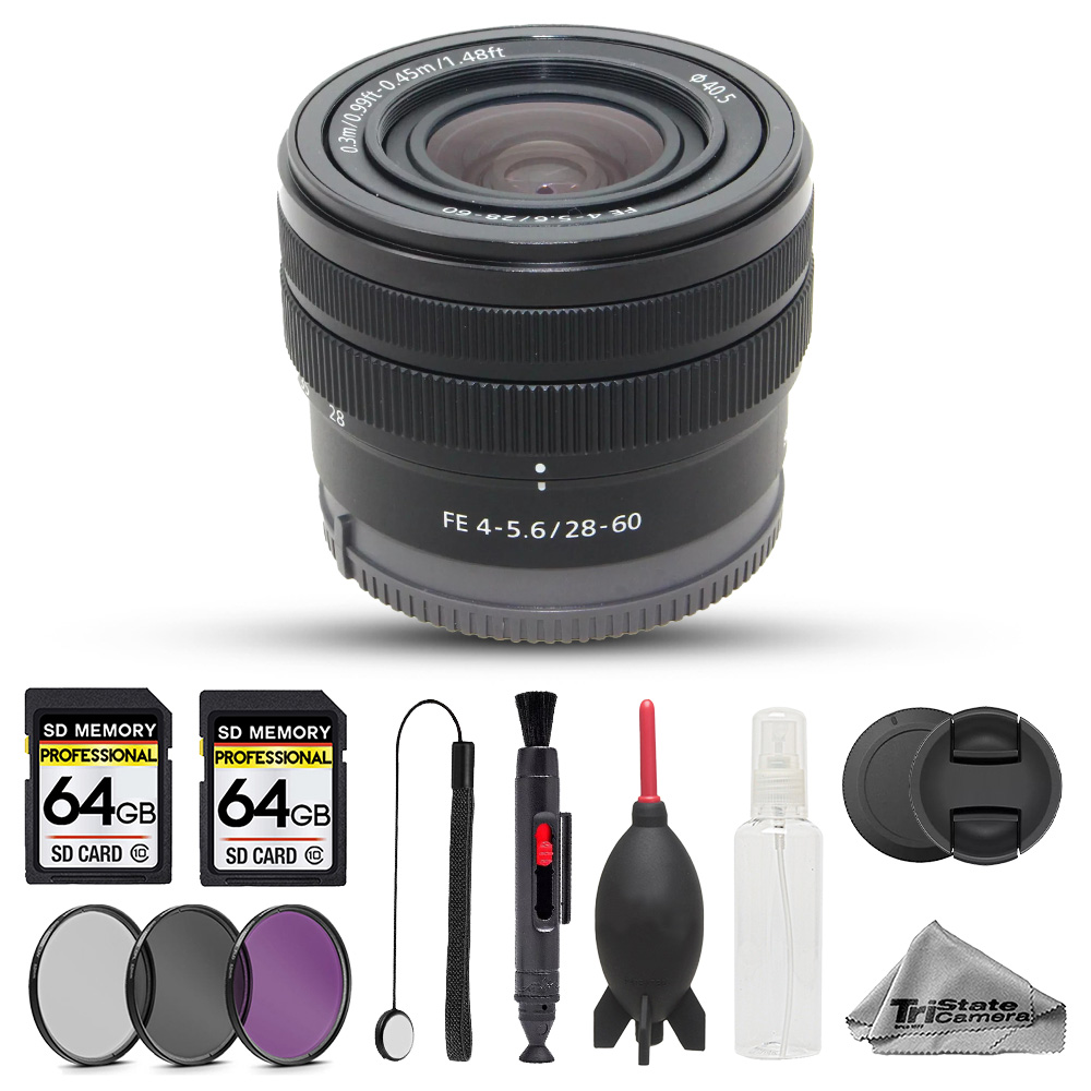FE 28-60mm f/4-5.6 Lens - 10pc 128GB Memory Bundle *FREE SHIPPING*