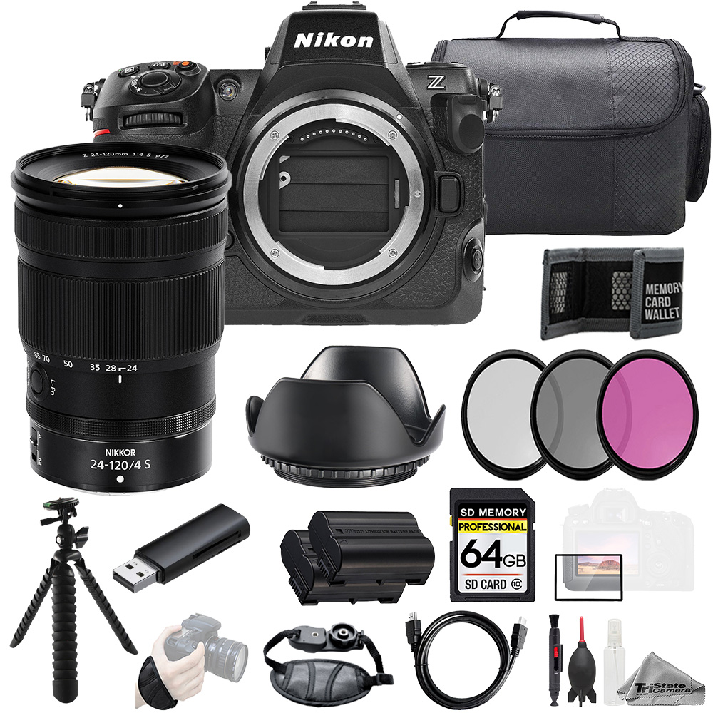 Z8 + Z 24-120mm f/4 Lens +64GB + Ext Bat+ 3 PC Filter- Kit *FREE SHIPPING*