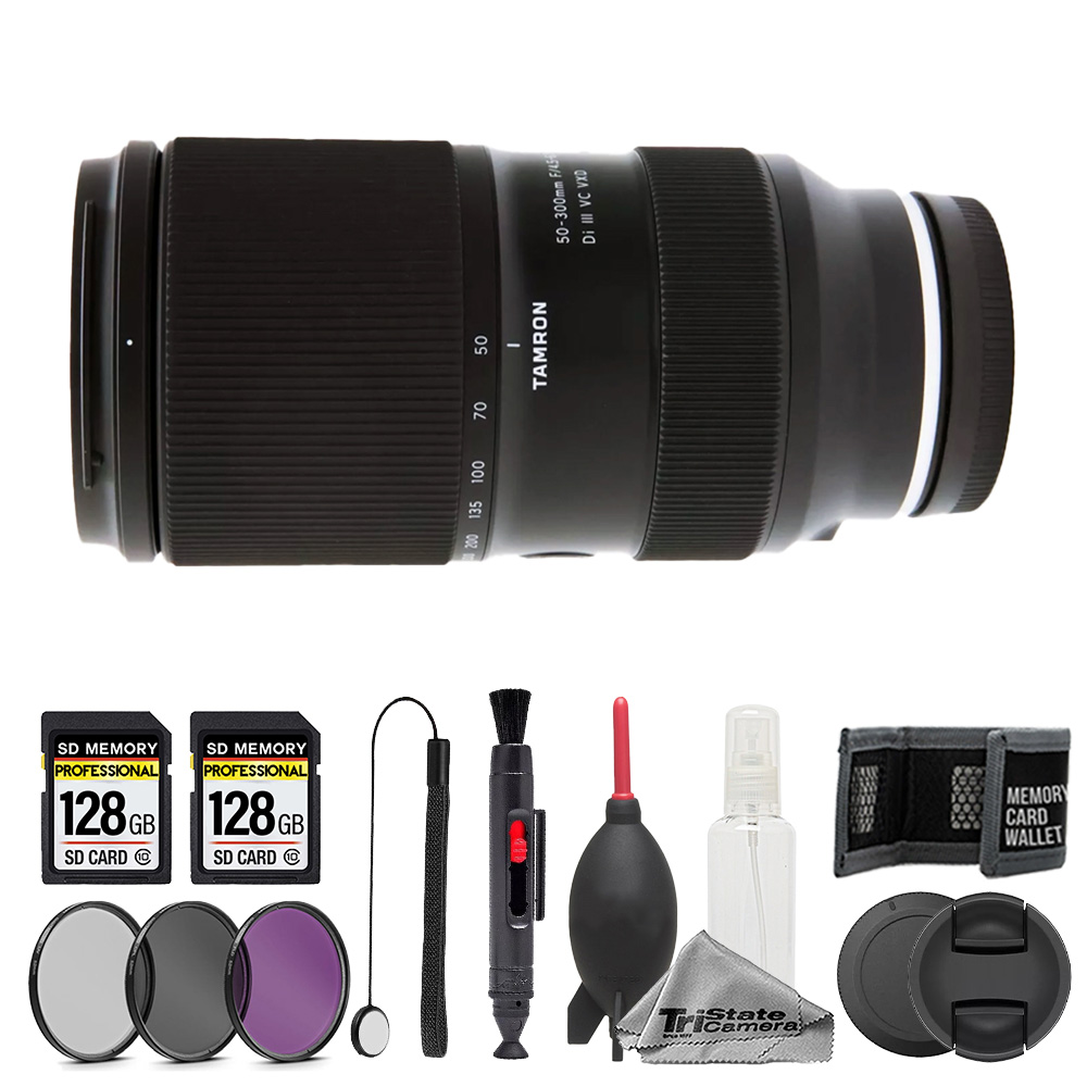 50-300mm f/4.5-6.3 Di III VC VXD Lens - 11pc 256GB Memory Care Bundle *FREE SHIPPING*