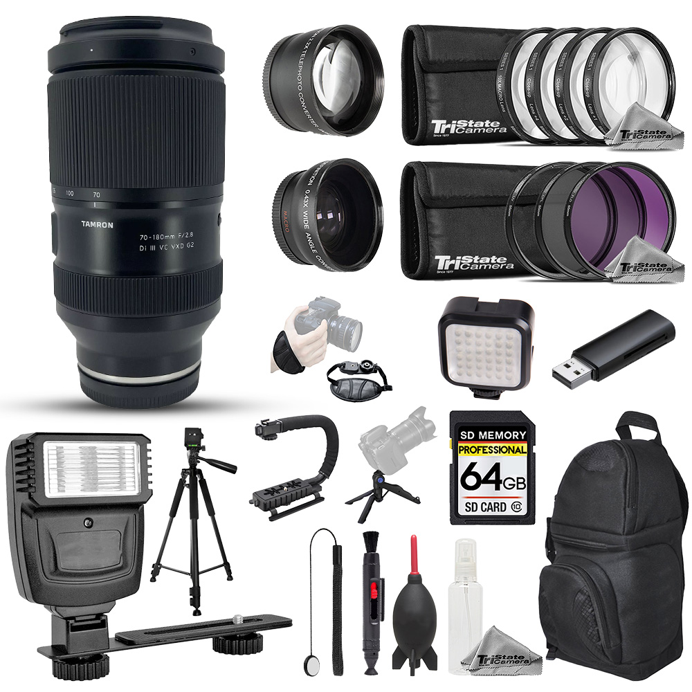 70-180mm f/2.8 Di III VC VXD G2 Lens - 23pc 64GB Ultra Bundle *FREE SHIPPING*