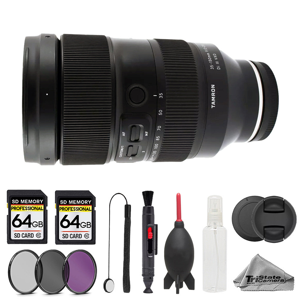 35-150mm f/2-2.8 Di III VXD Lens - 10pc 128GB Memory Bundle *FREE SHIPPING*