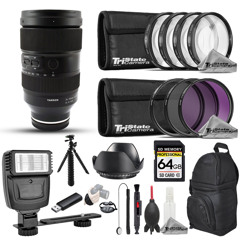 35-150mm f/2-2.8 Di III VXD Lens - 19pc 64GB Pro Bundle *FREE SHIPPING*