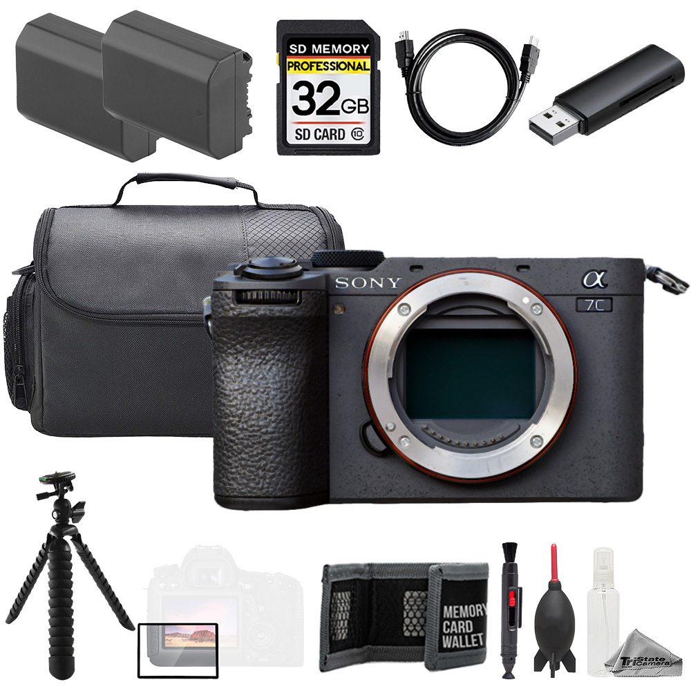 a7C II Mirrorless Camera (Black) + 32GB + Extra Battery + Tripod- Value Kit *FREE SHIPPING*