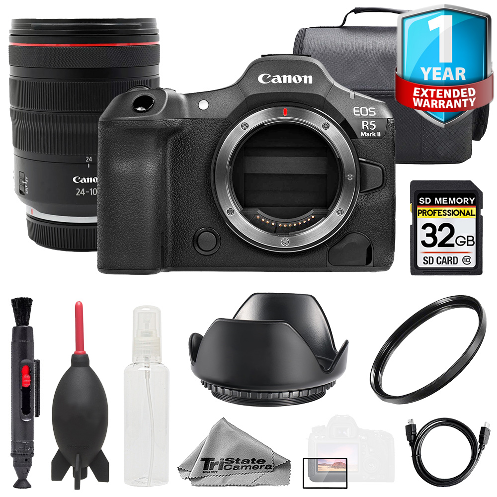 EOS R5 II Camera + 24-105mm IS USM Lens + 32GB + 1 Yr Warranty- Basic Kit *FREE SHIPPING*