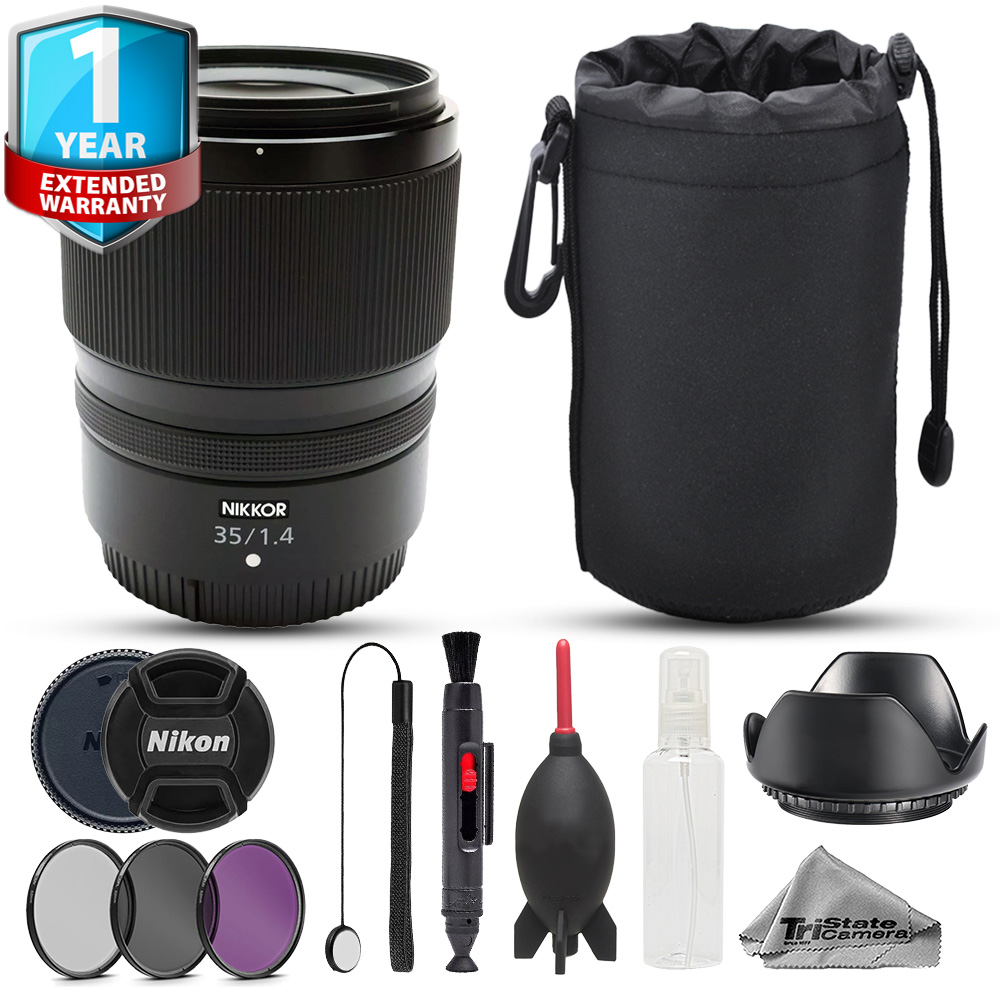 NIKKOR Z 35mm f/1.4 Lens - 10pc Advanced Bundle + 1 Yr Warranty *FREE SHIPPING*