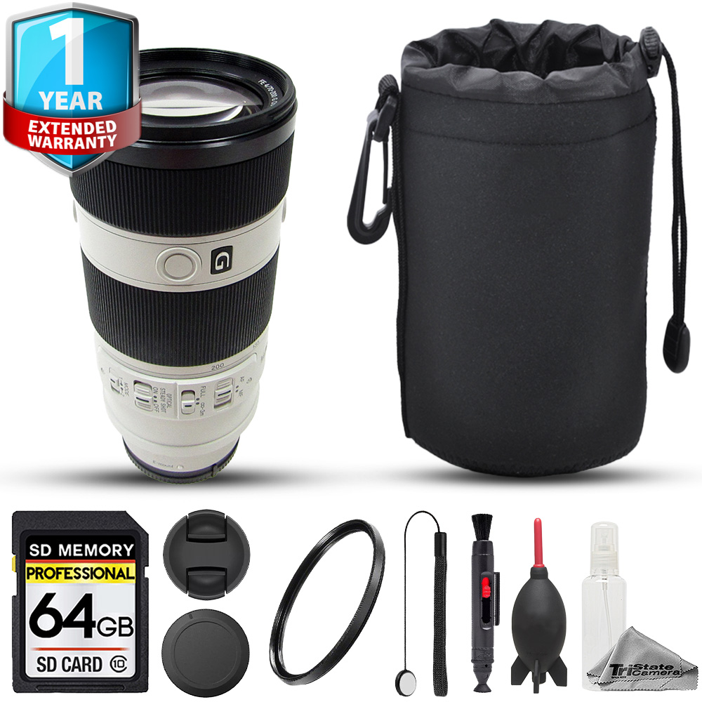 FE 70-200mm f/4 G OSS Lens - 8pc 64GB Memory Bundle + 1 Yr Warranty *FREE SHIPPING*