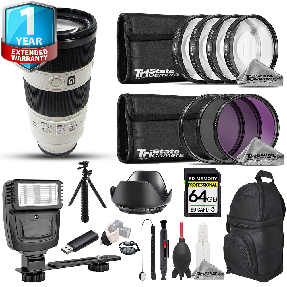 FE 70-200mm f/4 G OSS Lens - 19pc 64GB Pro Bundle + 1 Yr Warranty *FREE SHIPPING*