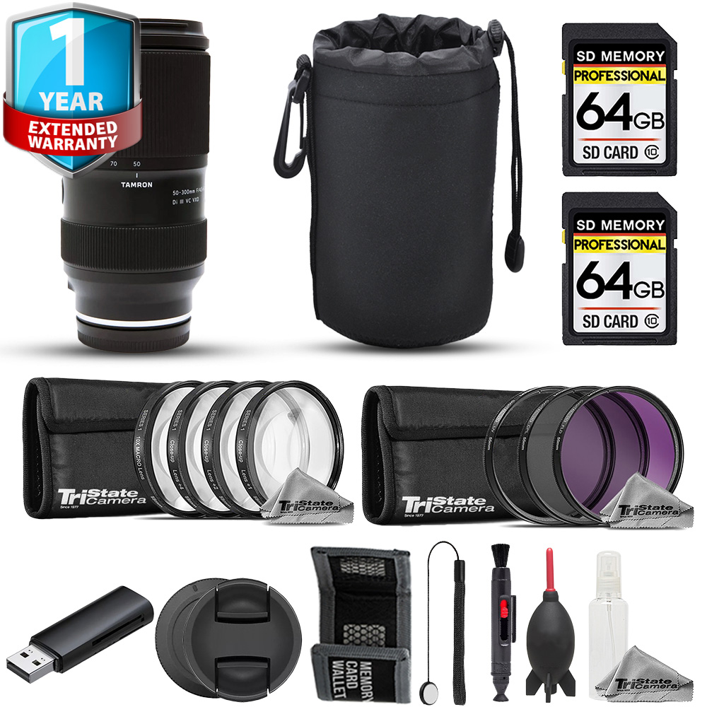 50-300mm f/4.5-6.3 Di III VC VXD Lens - 15pc Advanced Bundle+1YrWarranty *FREE SHIPPING*