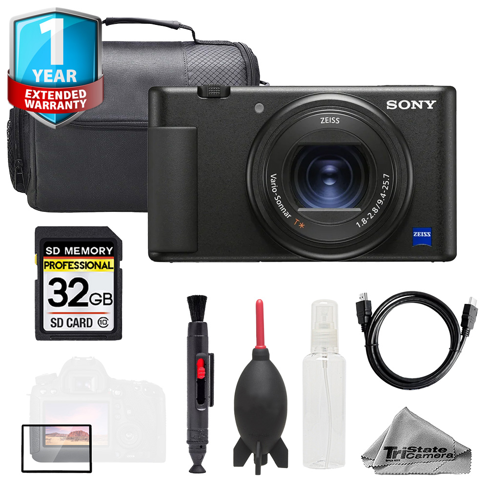ZV-1 II Digital Camera (Black)  + 32GB + Bag+ 1 Yr Warranty- Basic Kit *FREE SHIPPING*