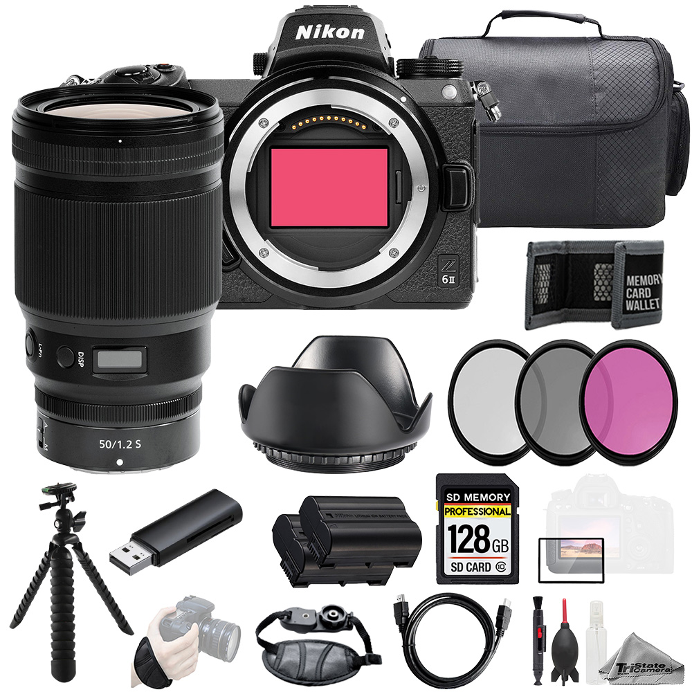 NIKON | Z6 II + Z 50mm f/1.2 S Lens 128GB + Ext Bat+ 3 PC Filter