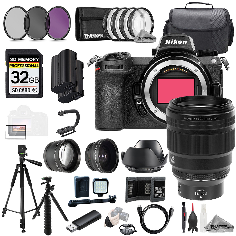 Z6 II + Z 85mm f/1.2 S Lens +32GB+Ext Bat+9 PC Filtr-MEGA Kit *FREE SHIPPING*