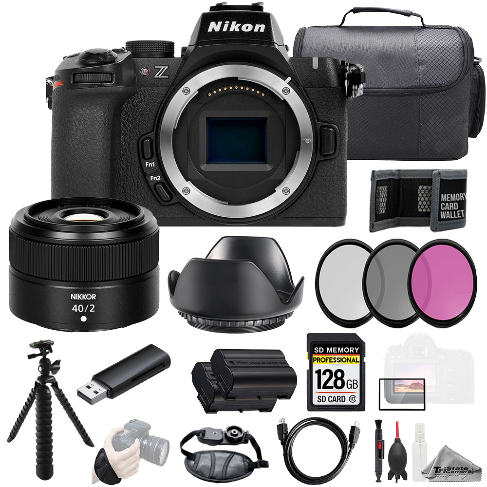Z50 II + Z 40mm f/2 Lens 128GB + Ext Bat+ 3 PC Filter- Kit *FREE SHIPPING*
