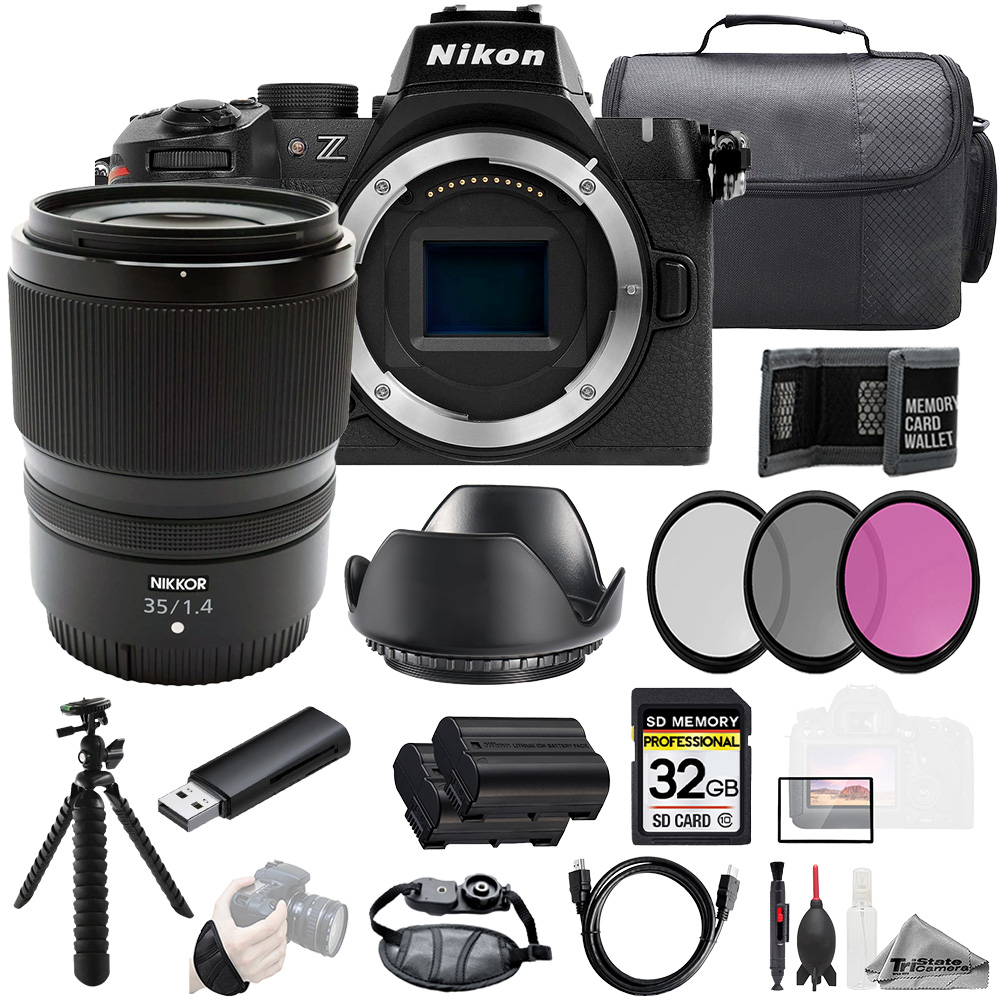 Z50 II + Z 35mm f/1.4 Lens +32GB + Ext Bat+ 3 PC Filter- Kit *FREE SHIPPING*