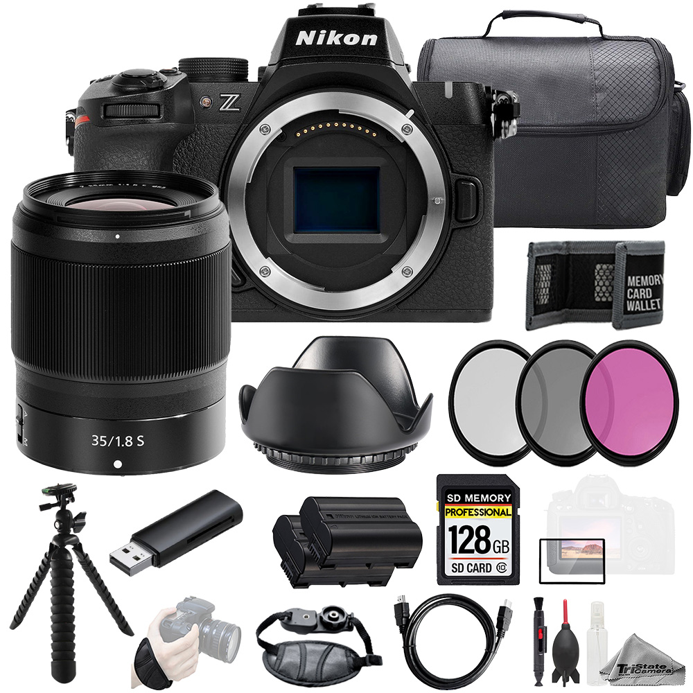 NIKON | Z50 II + Z 35mm f/1.8 S Lens 128GB + Ext Bat+ 3 PC Filter
